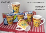 3pcs coffee mug