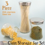 3PCS GLASS JAR